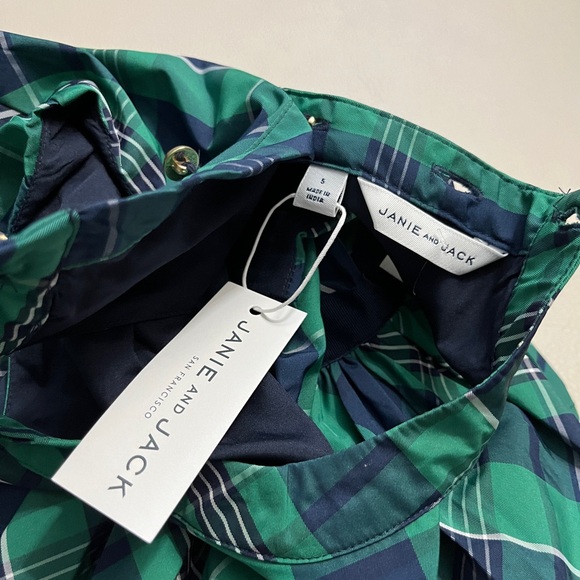 NWT - Janie and Jack Girl’s Ferry Green Tartan Party Dress - Size 5 - Picture 13 of 15